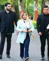 ببینید | نیوشا ضیغمی در کنار بادیگاردهایش